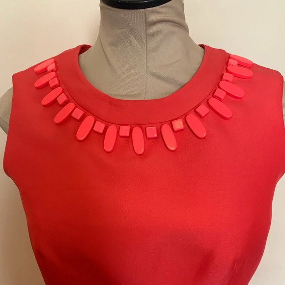 KATE SPADE NWT Mindy Embellished Sheath Dress Coral - Picture 5 of 13